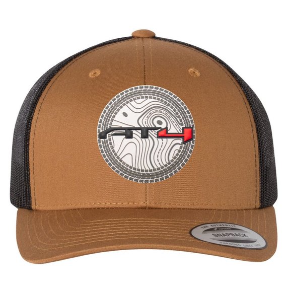 AT4 3D YP Snapback Trucker Hat- Caramel/ Black - Picture 1 of 2